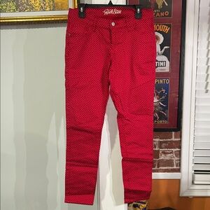 Old Navy Red Polka Dot RockStar Pants